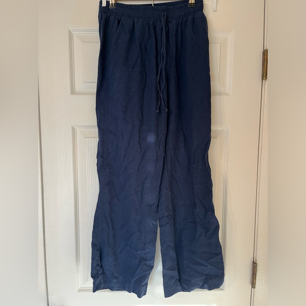 Blue Linen Pants